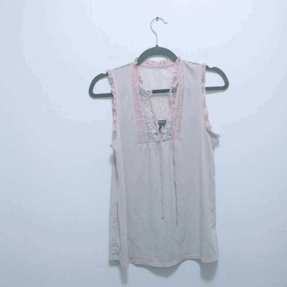 Express pink blouse with lace